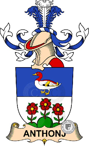 Coat of arms of family Anthonj   ref: 32134