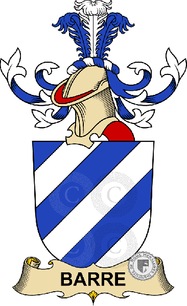 Coat of arms of family Barre