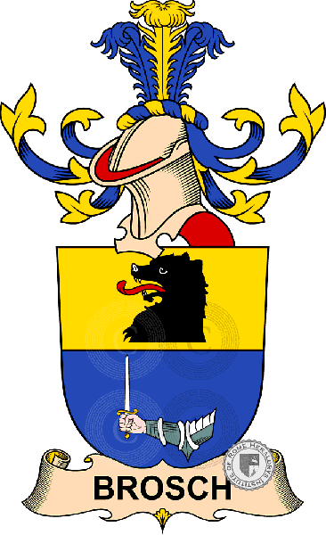Wappen der Familie Brosch   ref: 32227