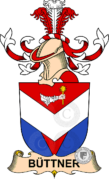 Coat of arms of family Büttner   ref: 32239