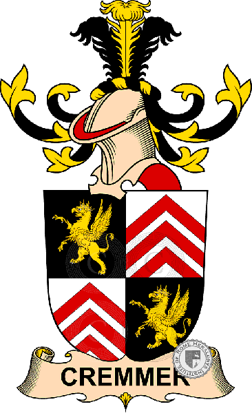 Coat of arms of family Cremmer   ref: 32254