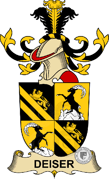 Wappen der Familie Deiser de Sillbach   ref: 32264