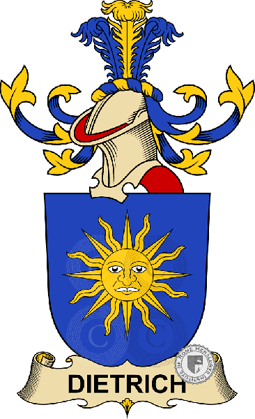 Coat of arms of family Dietrich de Dieden   ref: 32272