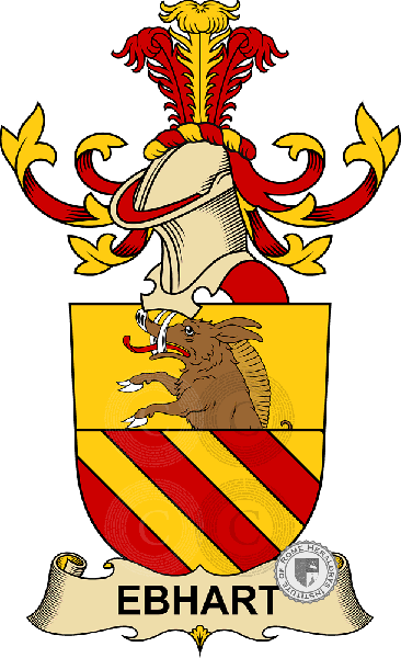 Coat of arms of family Ebhart   ref: 32296