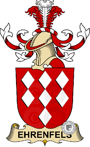 Coat of arms of family Ehrenfels   ref: 32302