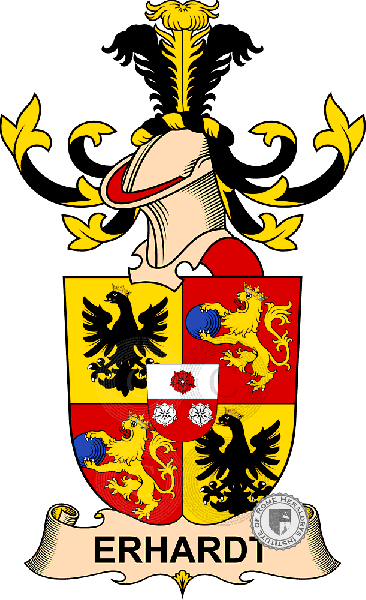 Coat of arms of family Erhardt   ref: 32315