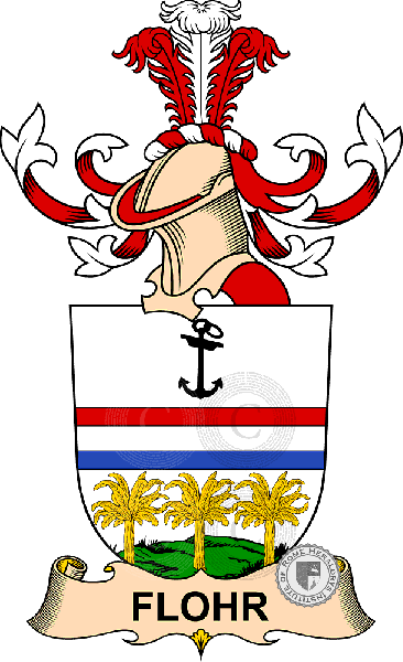 Coat of arms of family Flohr   ref: 32337