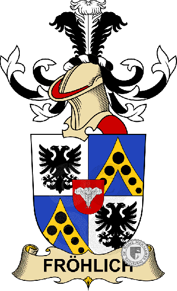 Escudo de la familia Fröhlich (de Salionze)   ref: 32354