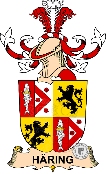 Coat of arms of family Häring   ref: 32422