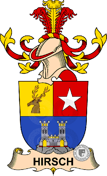 Escudo de la familia Hirsch (de Kroneuwerk)   ref: 32443