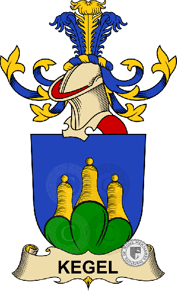 Coat of arms of family Kegel   ref: 32487