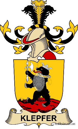 Coat of arms of family Klepfer   ref: 32499