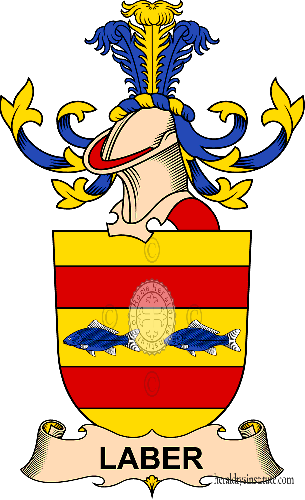 Coat of arms of family Laber   ref: 32525