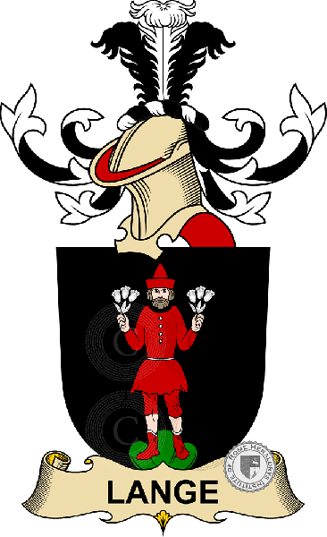 Coat of arms of family Lange   ref: 32533