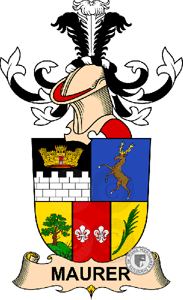 Escudo de la familia Maurer (von Kronegg)   ref: 32592