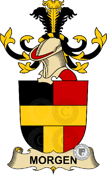 Coat of arms of family Morgen   ref: 32615