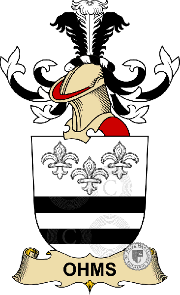 Coat of arms of family Ohms   ref: 32637