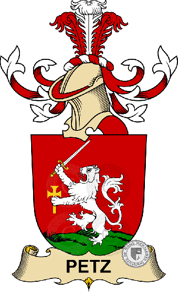 Coat of arms of family Petz   ref: 32662