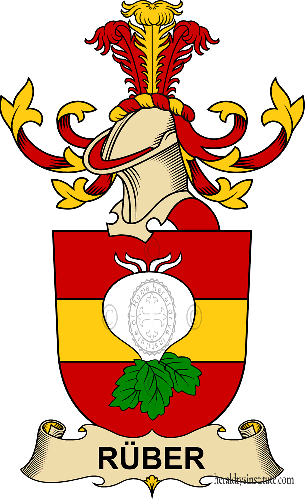 Coat of arms of family Rüber   ref: 32757