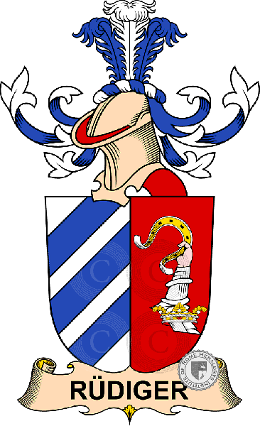 Coat of arms of family Rüdiger   ref: 32758