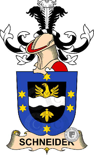 Coat of arms of family Schneider (de Limhofen)   ref: 32787