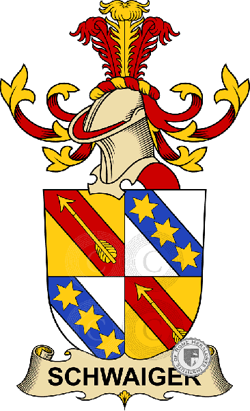 Coat of arms of family Schwaiger   ref: 32801