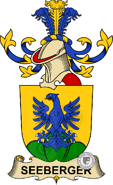 Coat of arms of family Seeberger (d'Edlach)   ref: 32812