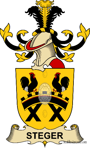 Coat of arms of family Steger   ref: 32831