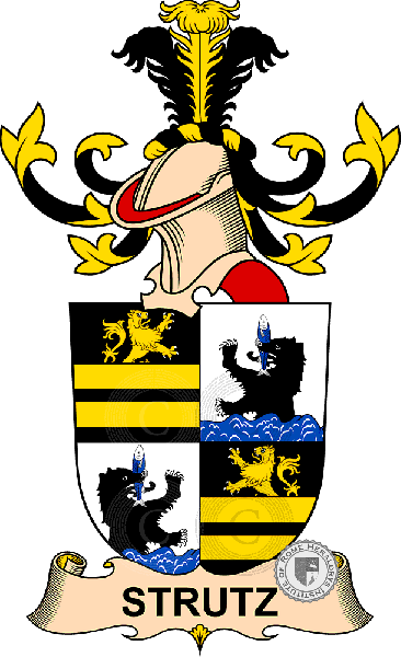 Coat of arms of family Strutz   ref: 32846