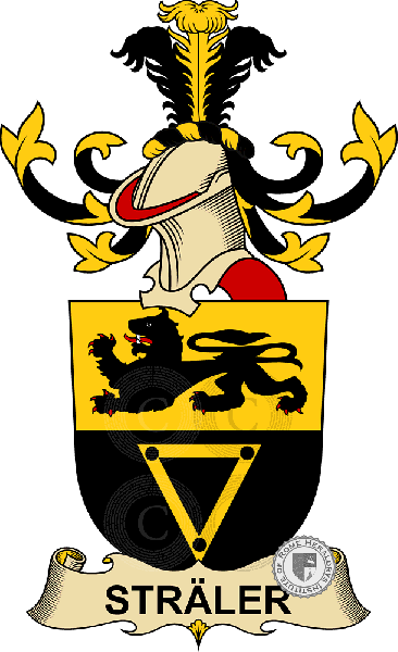 Coat of arms of family Sträler   ref: 32847