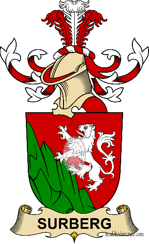 Coat of arms of family Surberg   ref: 32854