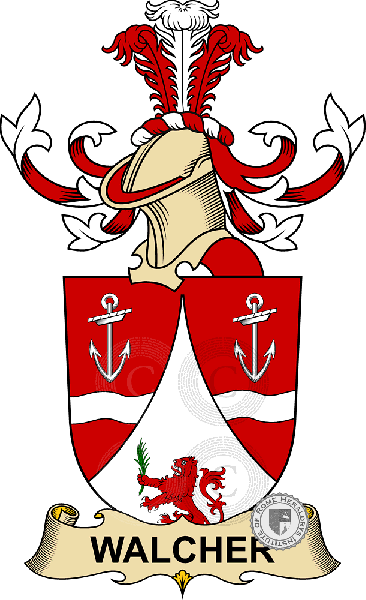 Coat of arms of family Walcher   ref: 32899