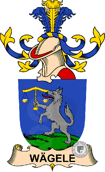 Coat of arms of family Wägele   ref: 32908