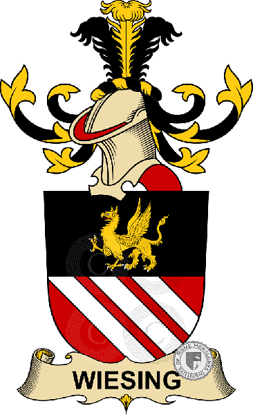 Coat of arms of family Wiesing   ref: 32947