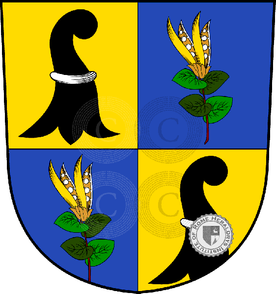 Coat of arms of family Bleuler   ref: 33047
