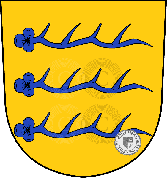 Coat of arms of family Glatfelden   ref: 33208