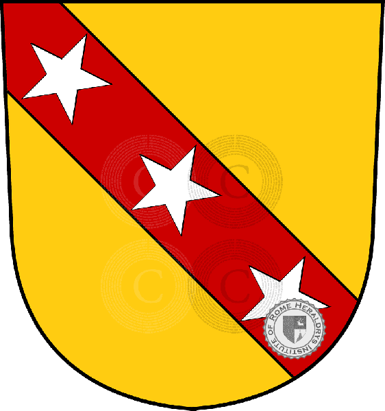 Escudo de la familia Hueningen (de Hueningen)   ref: 33306
