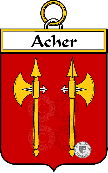 Wappen der Familie Acher   ref: 33873