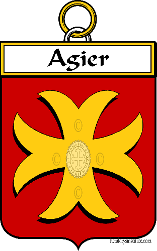 Coat of arms of family Agier   ref: 33878