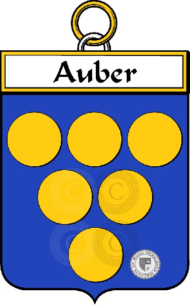 Brasão da família Auber   ref: 33929