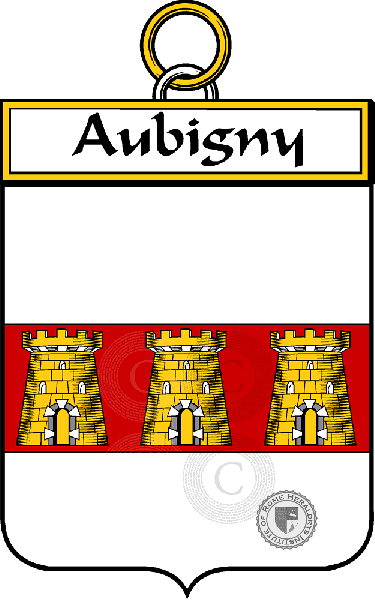 Escudo de la familia Aubigny