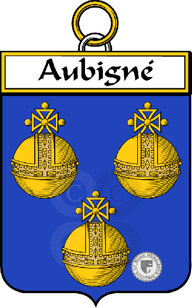 Brasão da família Aubigne