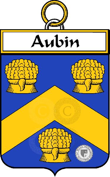 Wappen der Familie Aubin   ref: 33932