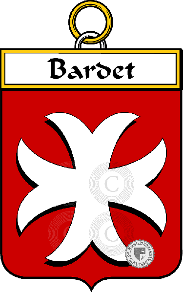 Escudo de la familia Bardet   ref: 33974