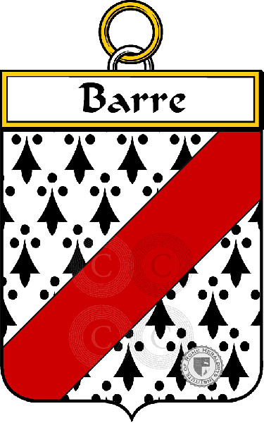 Wappen der Familie Barre   ref: 33988