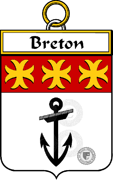 Brasão da família Breton   ref: 34179
