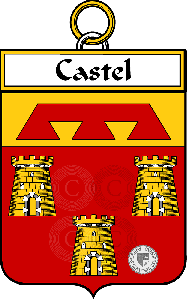 Coat of arms of family Castel