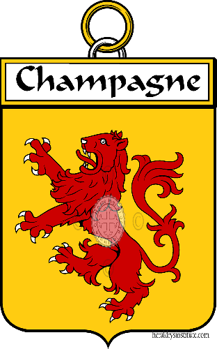 Coat of arms of family Champagne   ref: 34268