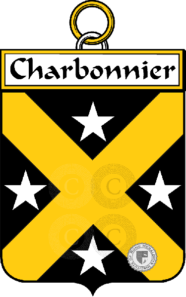 Brasão da família Charbonnier   ref: 34276