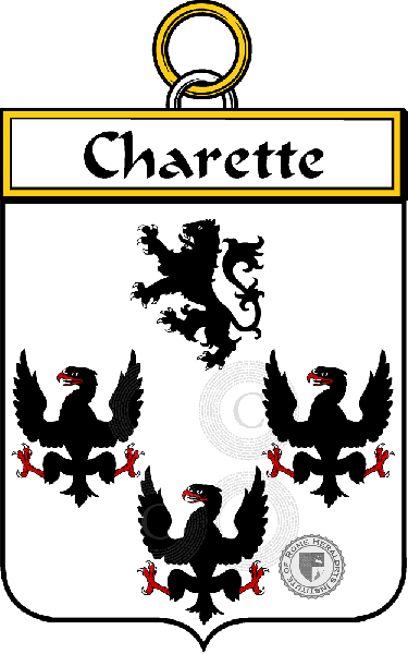 Coat of arms of family Charette   ref: 34278